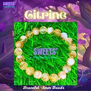 Citrine Bracelet - Gold Beads